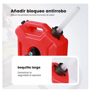 Foto 3 | Tanque de Almacenamiento de Combustible de 5 Litros Candado Rojo