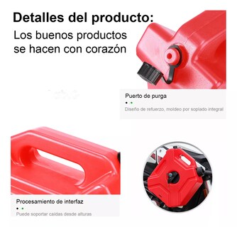 Foto 5 | Tanque de Almacenamiento de Combustible de 5 Litros Candado Rojo