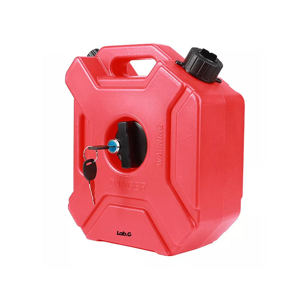 Tanque De Almacenamiento De Combustible De 5 Litros Con Candado, Rojo