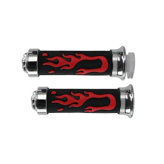 Foto 1 | Set Puños Roda Negros con Flamas Rojas Tapa Cromo