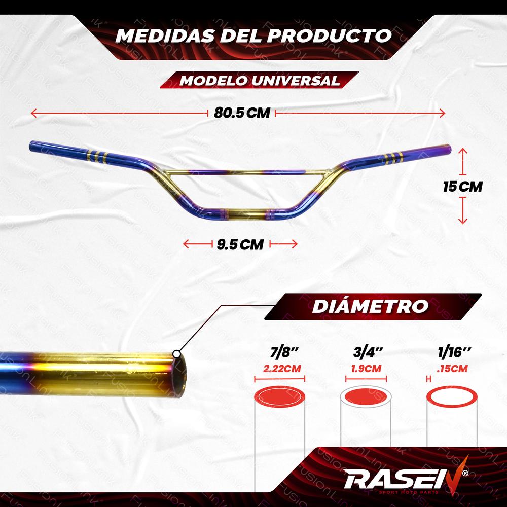 Foto 5 pulgar | Manubrio Para Moto Rasen Universal 7