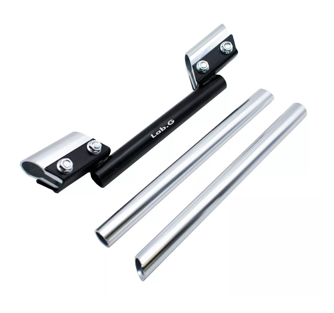 Foto 5 pulgar | Manubrio Deportivo para Moto Metálico Universal Posiciones 3 Pzs Plateado