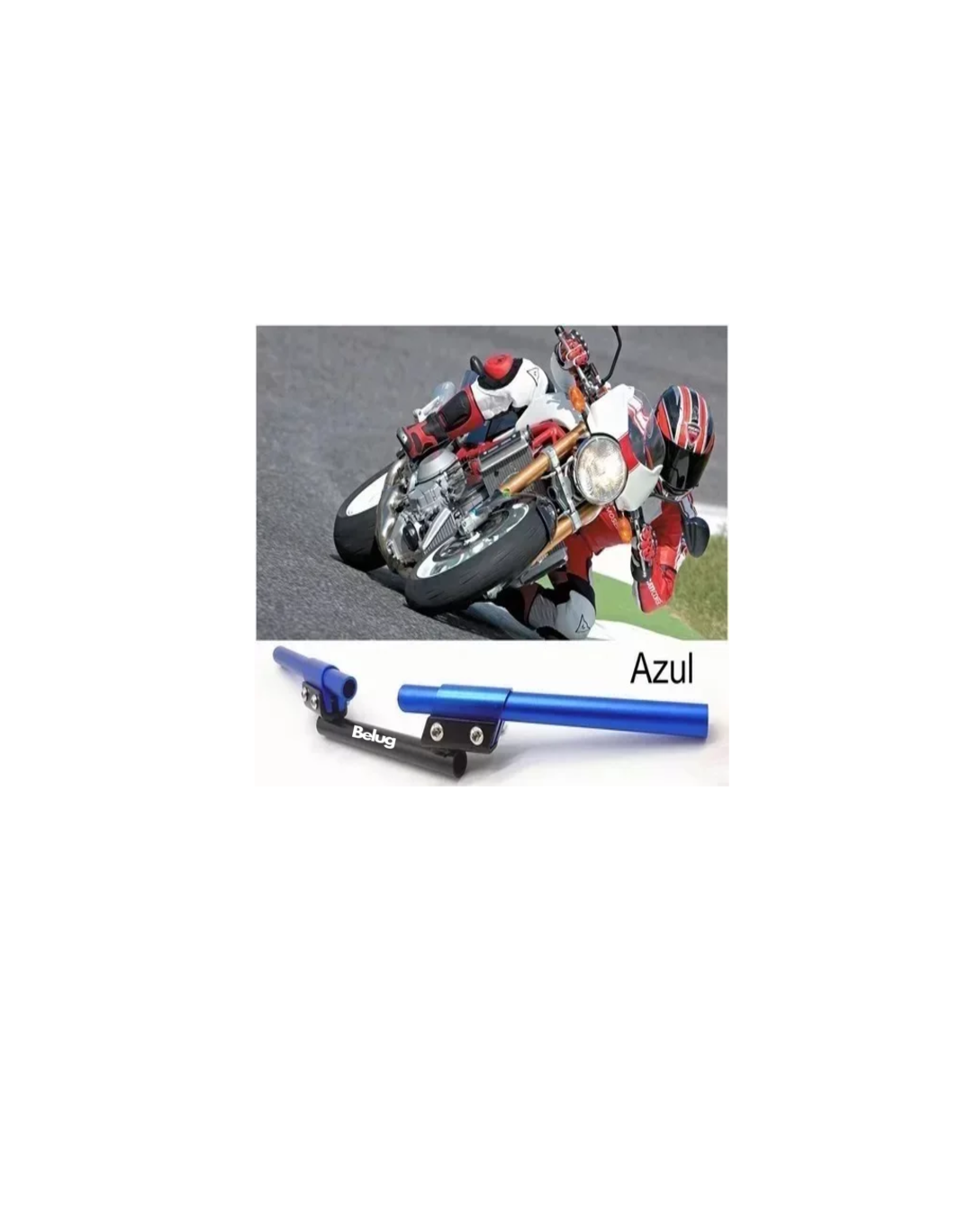 Foto 3 pulgar | Manubrio Deportivo Moto Metalico Universal Belug Posiciones 3 Pzs Azul