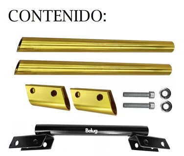 Foto 4 | Manubrio Deportivo Belug Moto Metálico Universal Posiciones 3 Pzs, Dorado