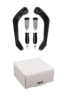 Foto 1 | Cubre Palancas Reforzado Aluminio Fibra De Carbono Moto Negro