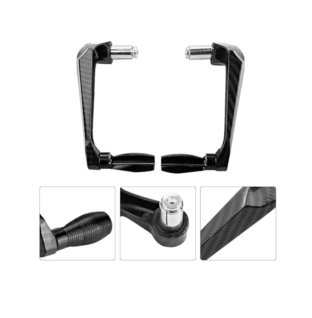 Foto 2 | Cubre Palancas Reforzado Aluminio Fibra De Carbono Moto Negro
