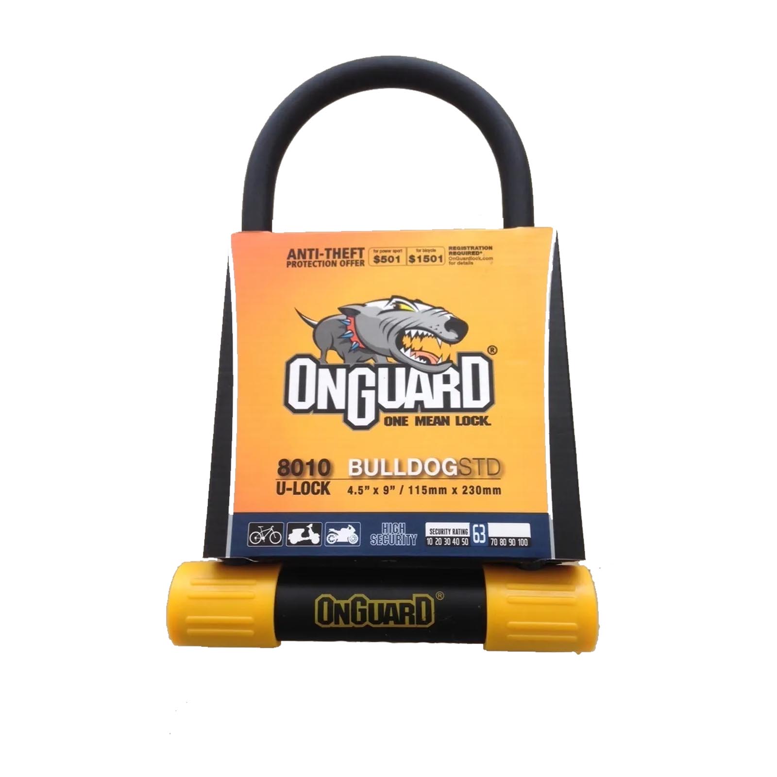 Candado Onguard en U Bulldog Std para Bicicleta o Moto -8010