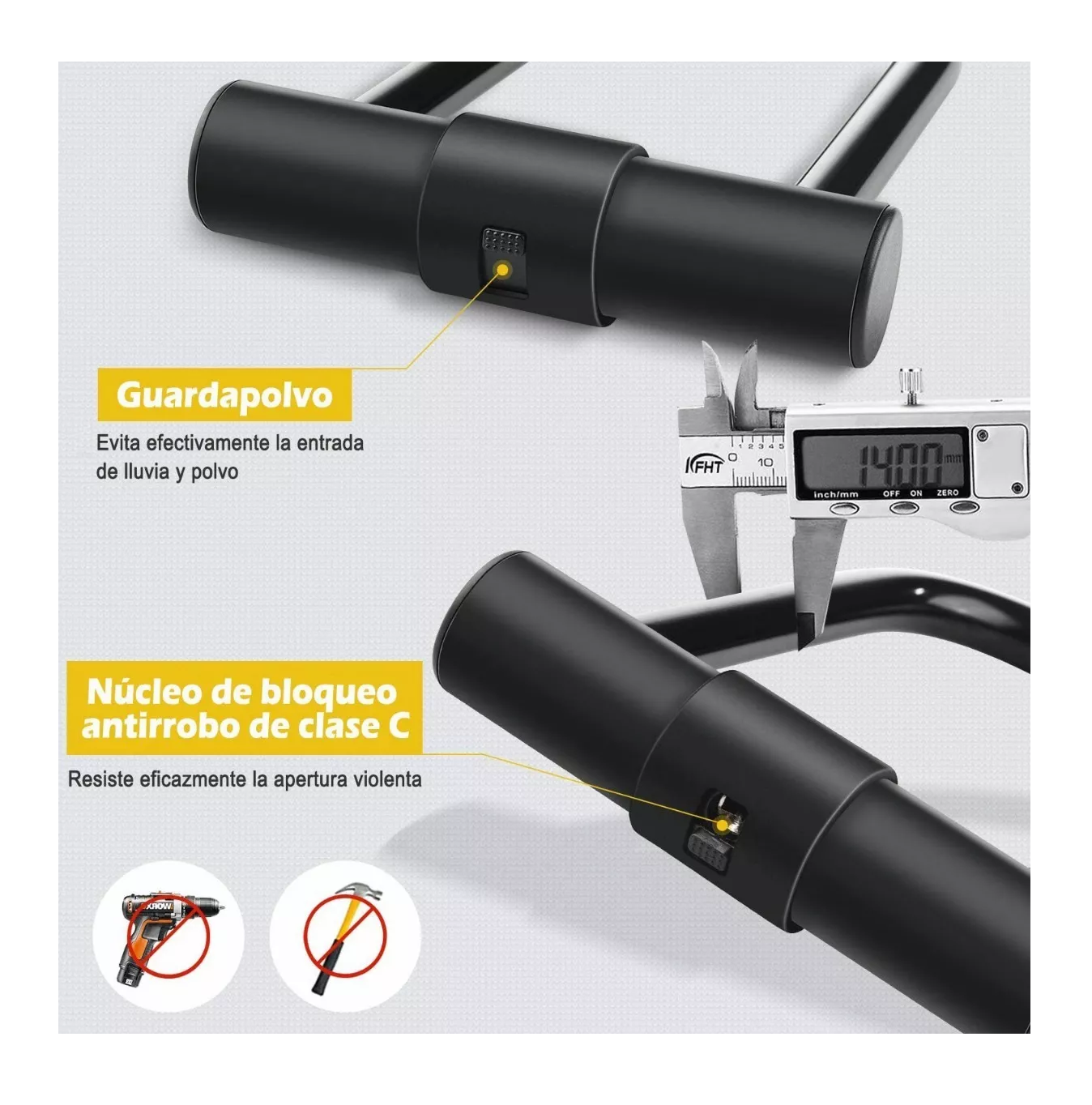 Foto 4 | Candado Rígido Belug para Bicicleta color Negro