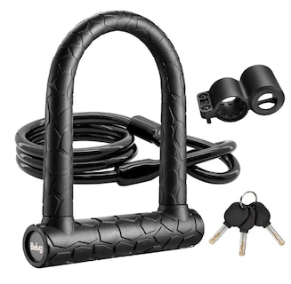 Foto 1 | Candado Tipo U para Bicicleta o Moto con Soporte de Montaje Negro