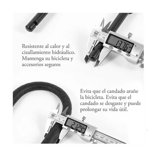 Foto 4 | Candado Tipo U para Bicicleta o Moto con Soporte de Montaje Negro