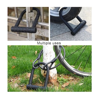 Foto 5 | Candado Tipo U para Bicicleta o Moto con Soporte de Montaje Negro