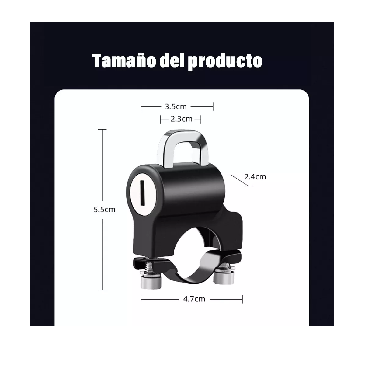 Foto 3 pulgar | Candado Antirrobo Universal Para Casco De Moto Con Soporte Eo Safe Imports Esi-13762 Negro