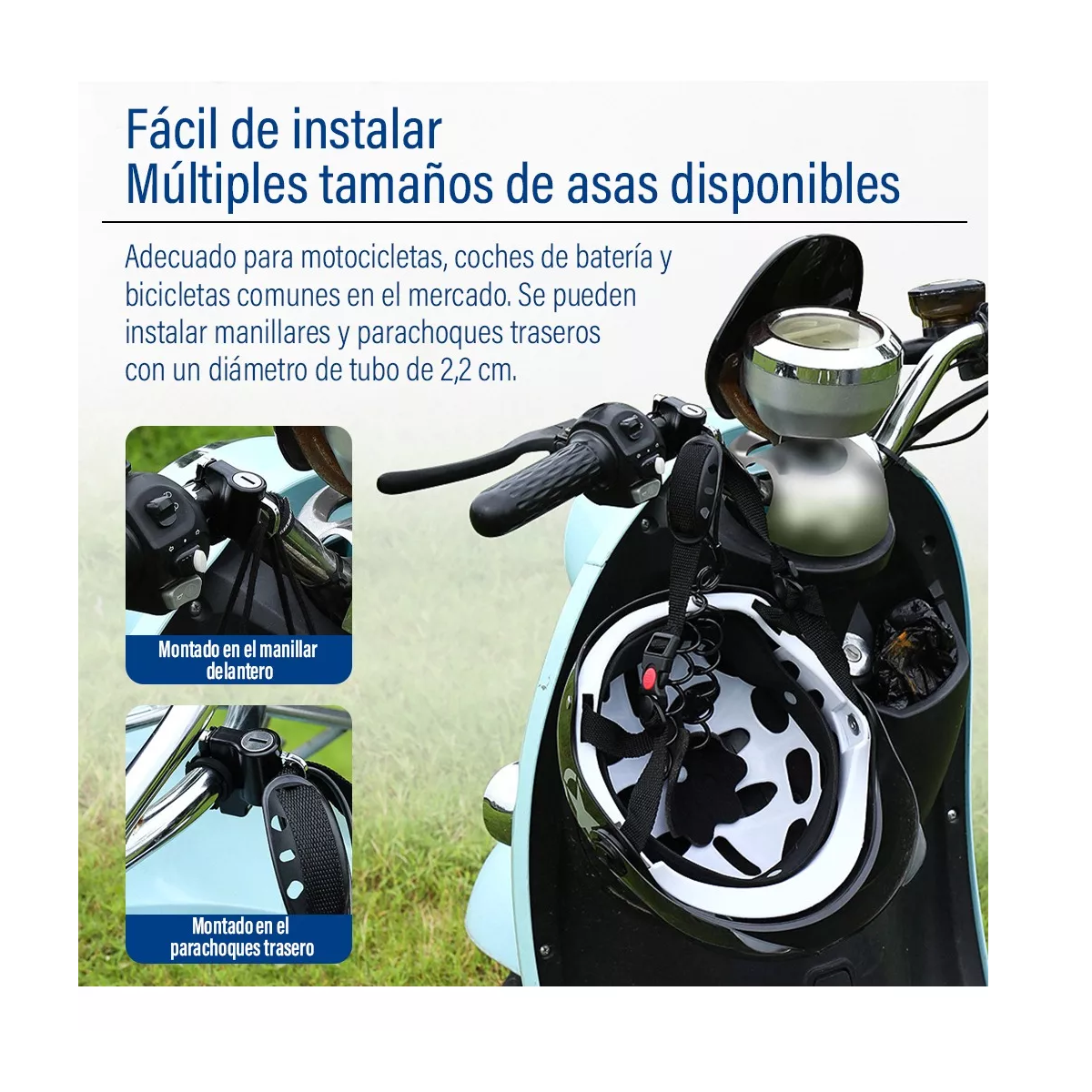 Foto 4 | Candado Antirrobo Universal Para Casco De Moto Con Soporte Eo Safe Imports Esi-13762 Negro