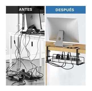 Foto 5 | Organizador de Cables Bajo Belug 2 Piezas color Negro