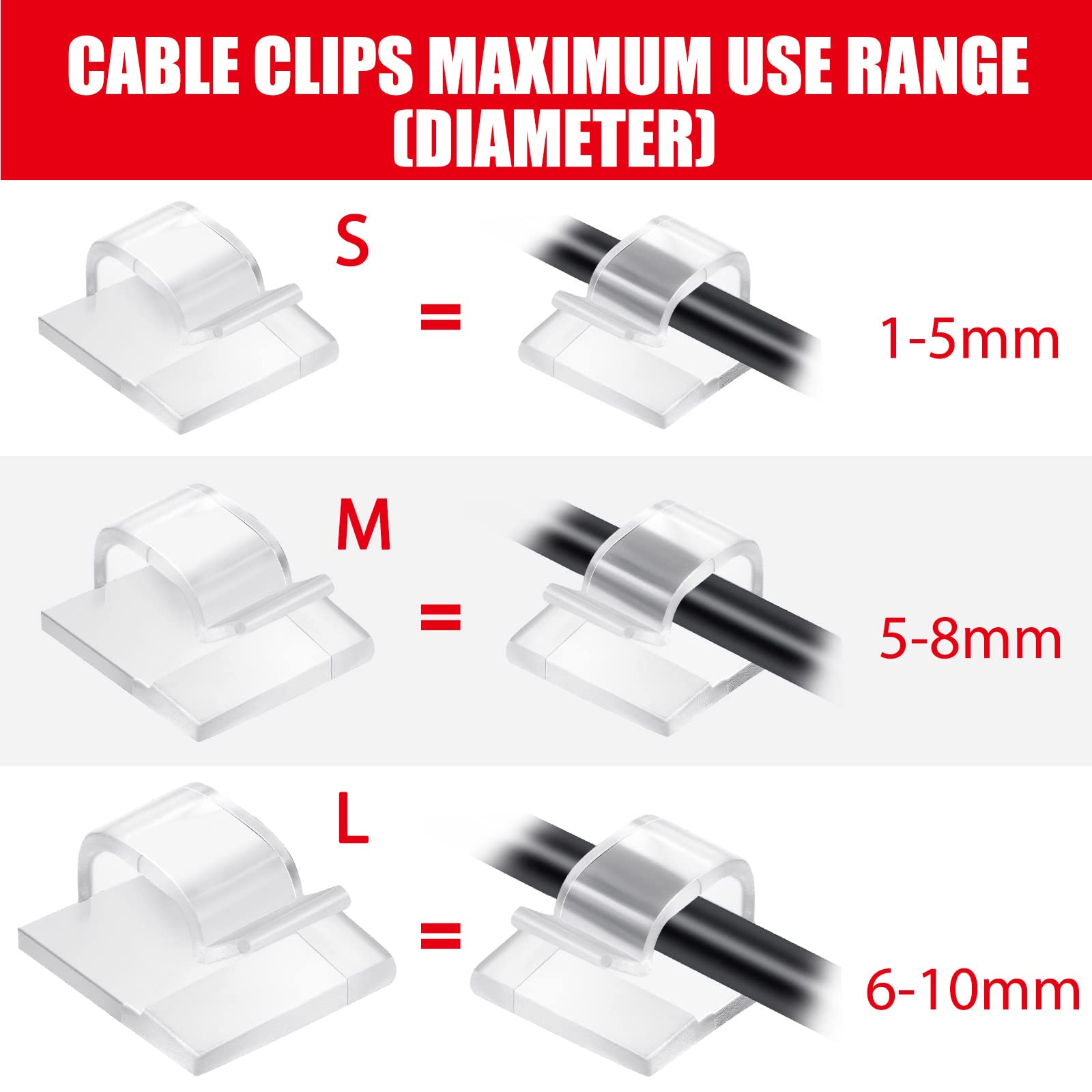 Foto 6 pulgar | Venta Internacional - Miniclips Organizadores de Cables Blulu para Exteriores 100 Unidades