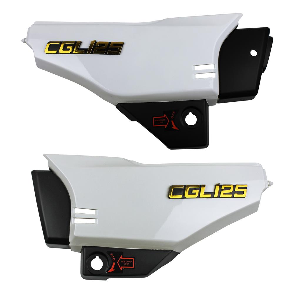 Tapa Lateral Derecha Izquierda Blanca Set Honda Cgl 125 Tool (12-19)