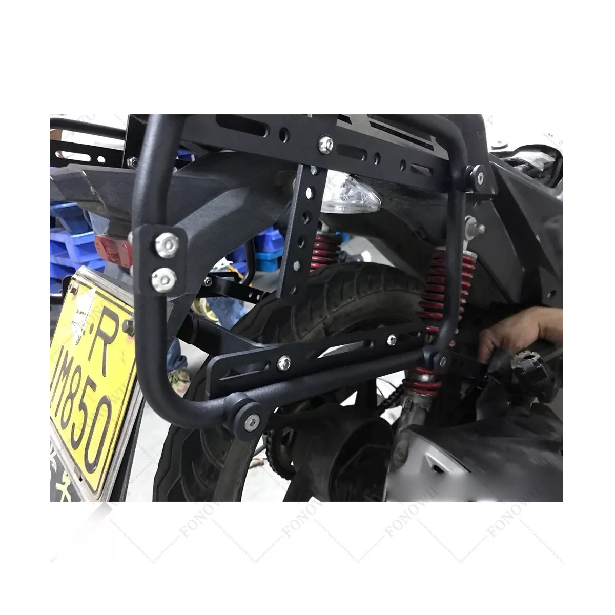 Foto 4 pulgar | Soporte De Caja Lateral Universal Para Motocicleta, Eo Safe Imports Esi-17466 Negro