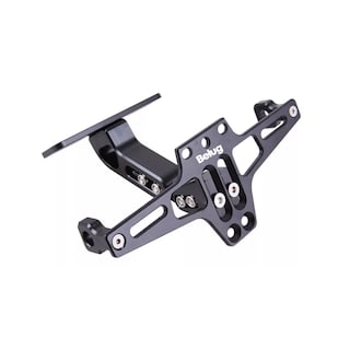 Foto 1 | Porta Placa Universal Para Moto Ajustable Con Luz Negro Belug