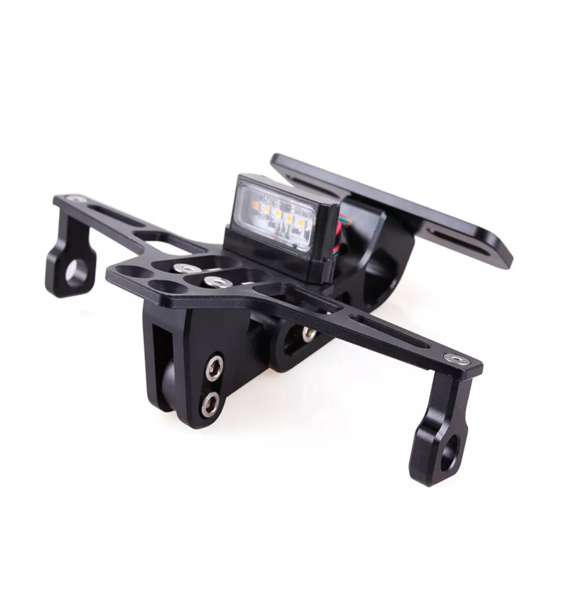 Foto 4 | Porta Placa Universal Para Moto Ajustable Lab.g Con Luz Negro