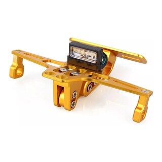 Foto 3 | Porta Placa Belug Universal Para Moto Ajustable Con Luz Y Tornillo Amarillo