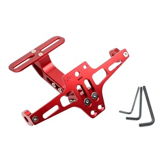 Foto 1 | Soporte Placa Belug Universal Para Moto Ajustable Con Luces Led Rojo