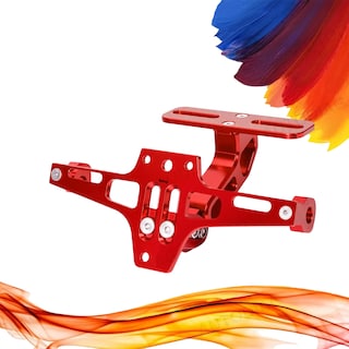Foto 3 | Soporte Placa Belug Universal Para Moto Ajustable Con Luces Led Rojo