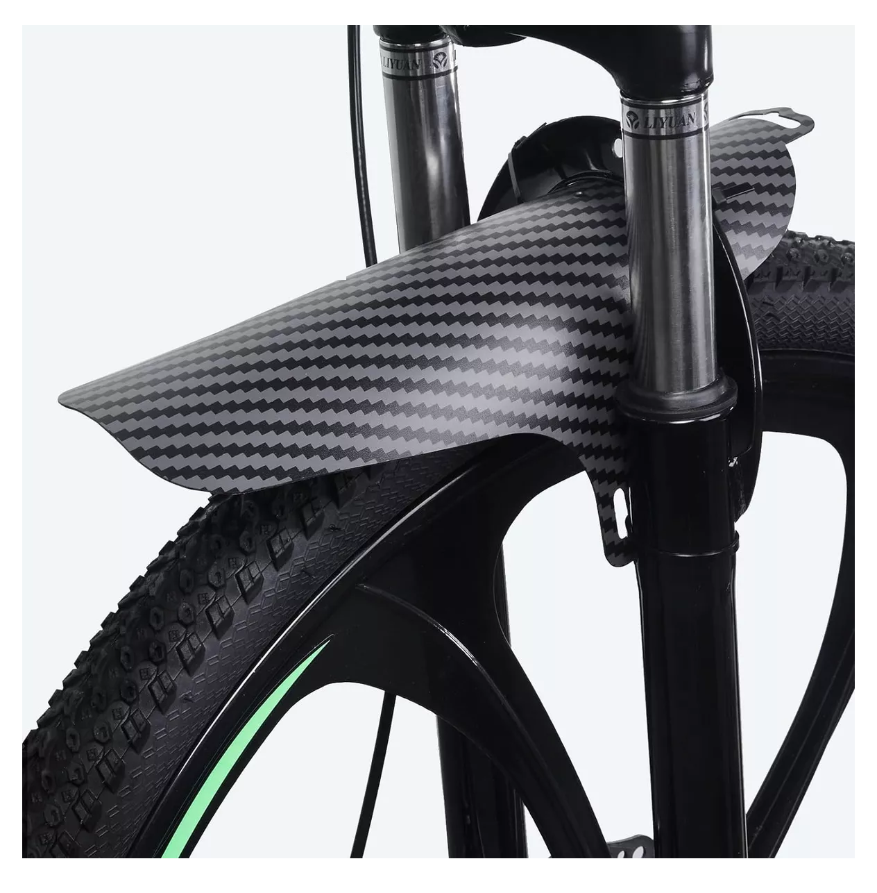 Foto 3 | Lodera Salpicadera Guardabarros Mtb Bici Universal Fibra De Carbon 2 Piezas