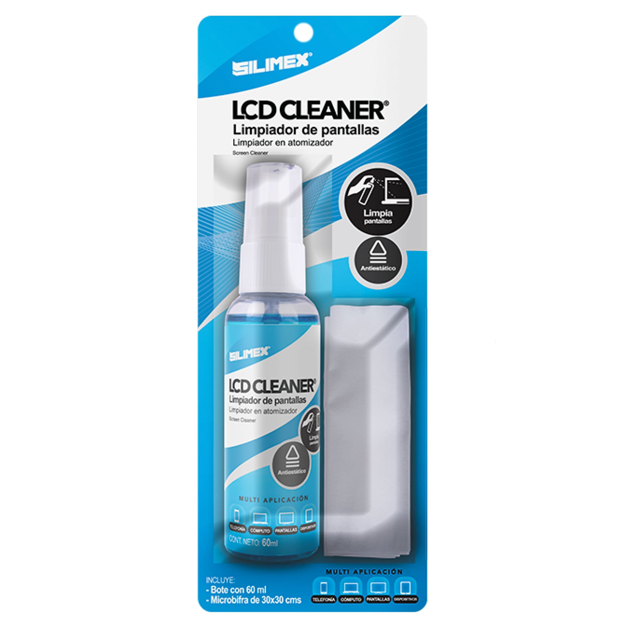 Foto 1 | Kit para Limpieza de Pantallas con 12 pz Silimex Lcd Cleaner de 60 ml con Microfibra