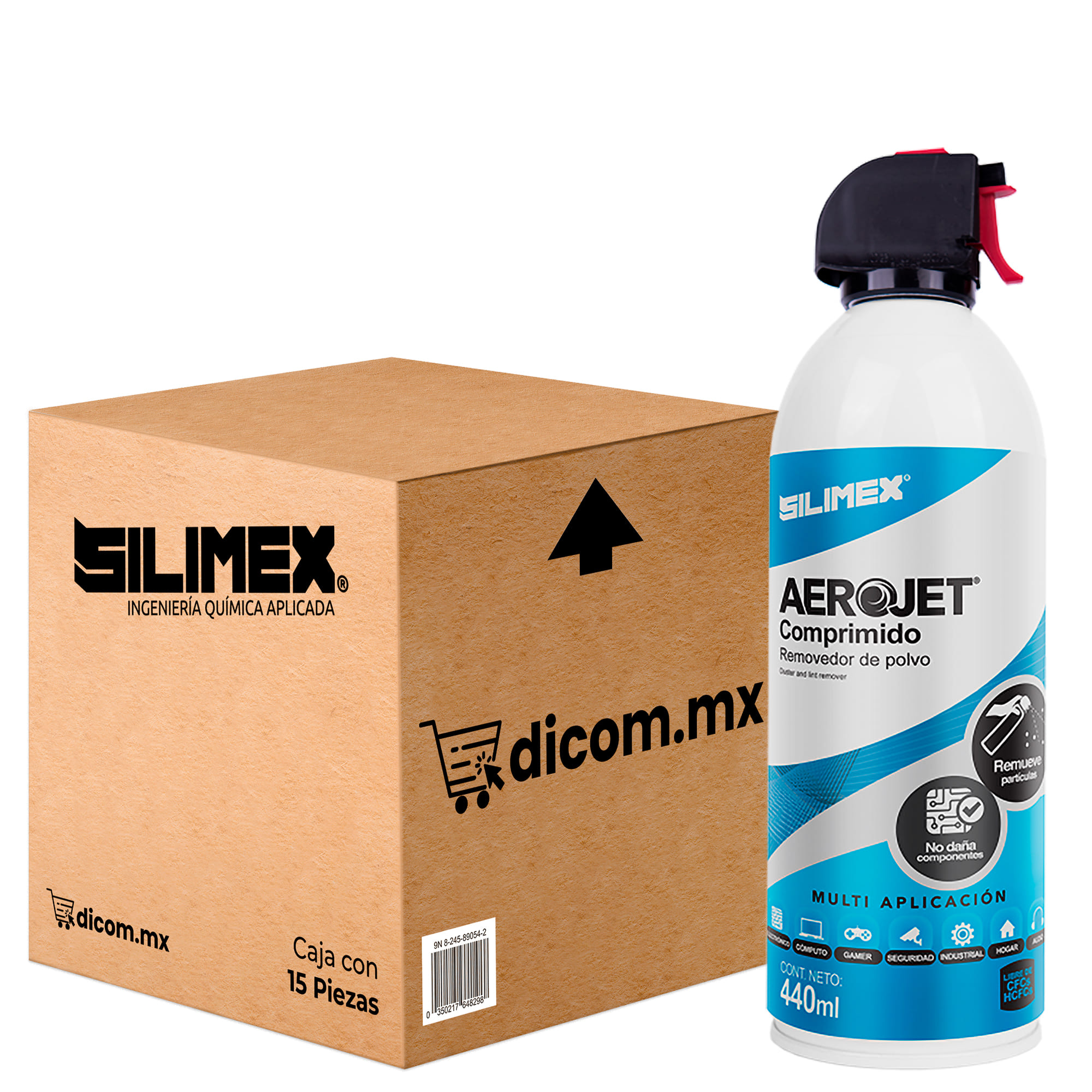 Foto 3 pulgar | Aire Comprimido, Silimex Silijet Aerojet 440 ml - Caja con 15 Piezas