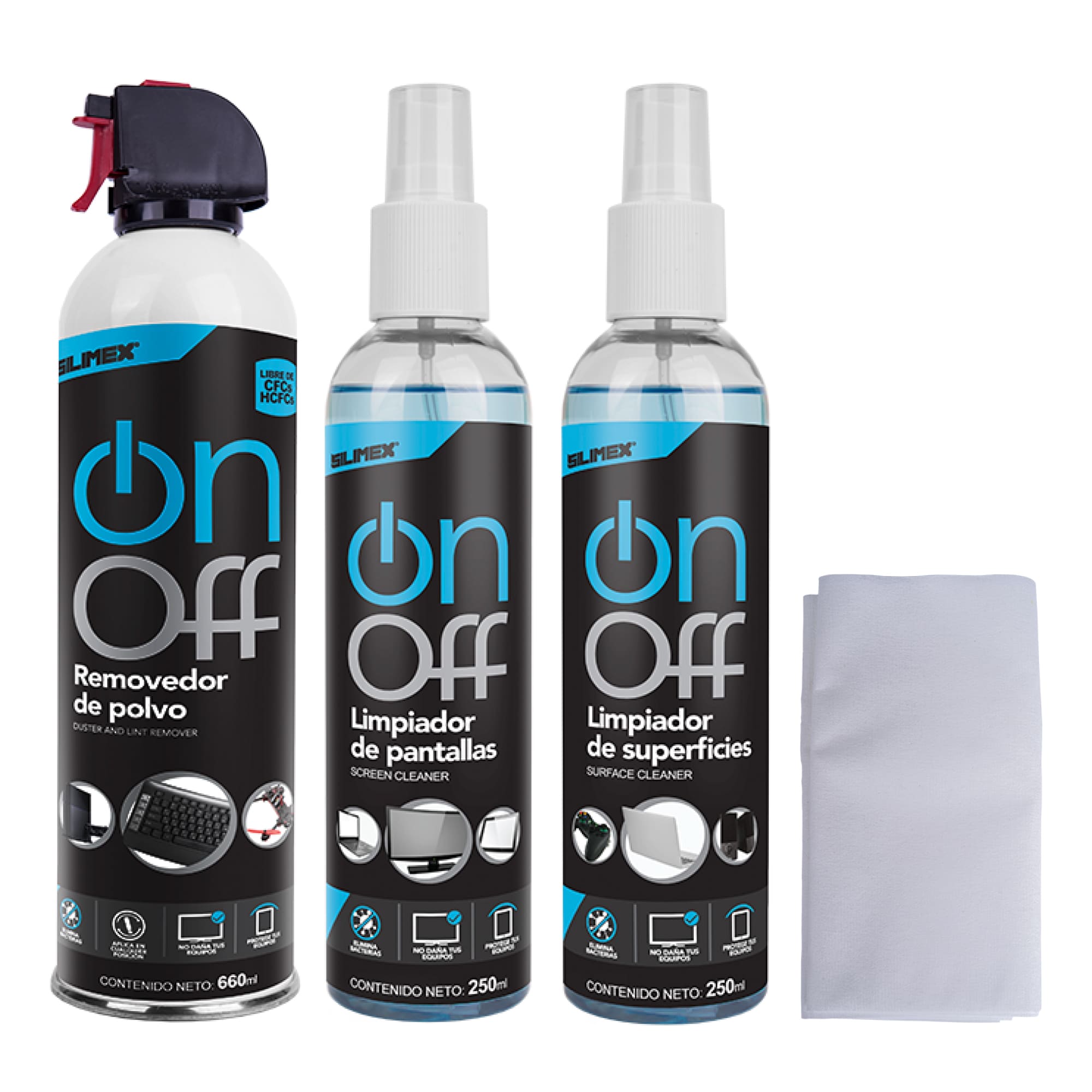 Foto 2 pulgar | Kit para Limpieza Silimex Cleaner Pack On Off Cleaner