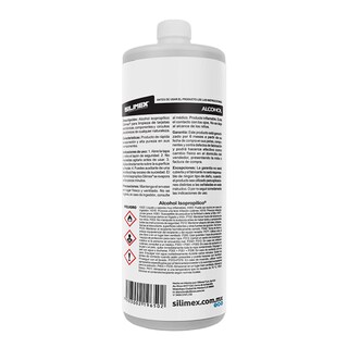 Foto 2 | Alcohol Isopropílico Silimex Botella de 1 Litro Caja con 12 Piezas
