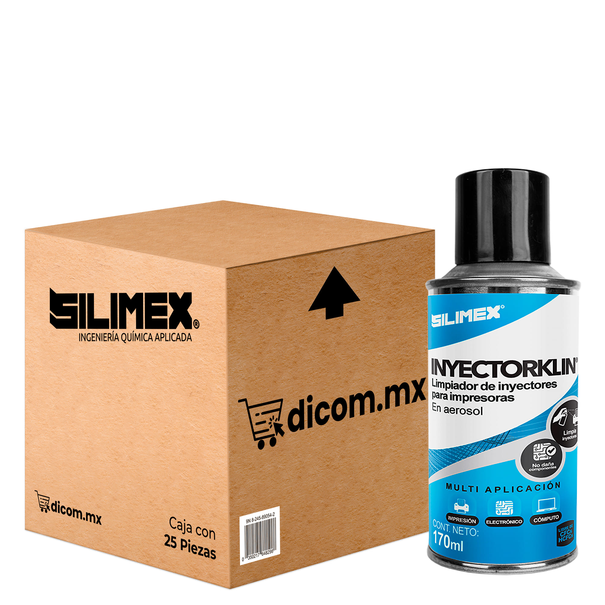 Foto 2 | Limpiador de Inyectores de Impresoras Silimex Inyectorklin 170 ml Caja con 25 Piezas
