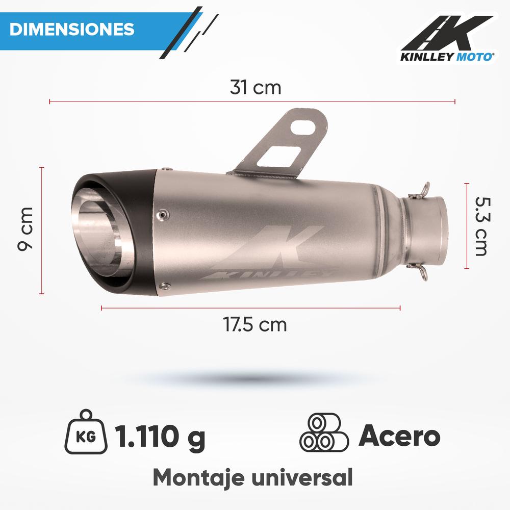 Foto 2 | Escape para Moto Kinlley Universal 35-51mm Sc Muffle Bd