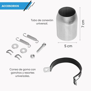 Foto 6 | Escape Para Motocicleta Kinlley Universal Color Negro