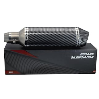 Foto 4 | Escape Para Moto Rasen Fibra De Carbono Silenciador Doble Salida Universal