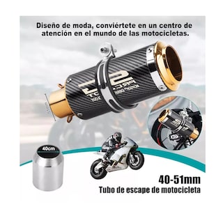 Foto 3 | Tubo de Escape Dorado de Fibra de Carbono de Imitación Eo Safe Imports Multicolor