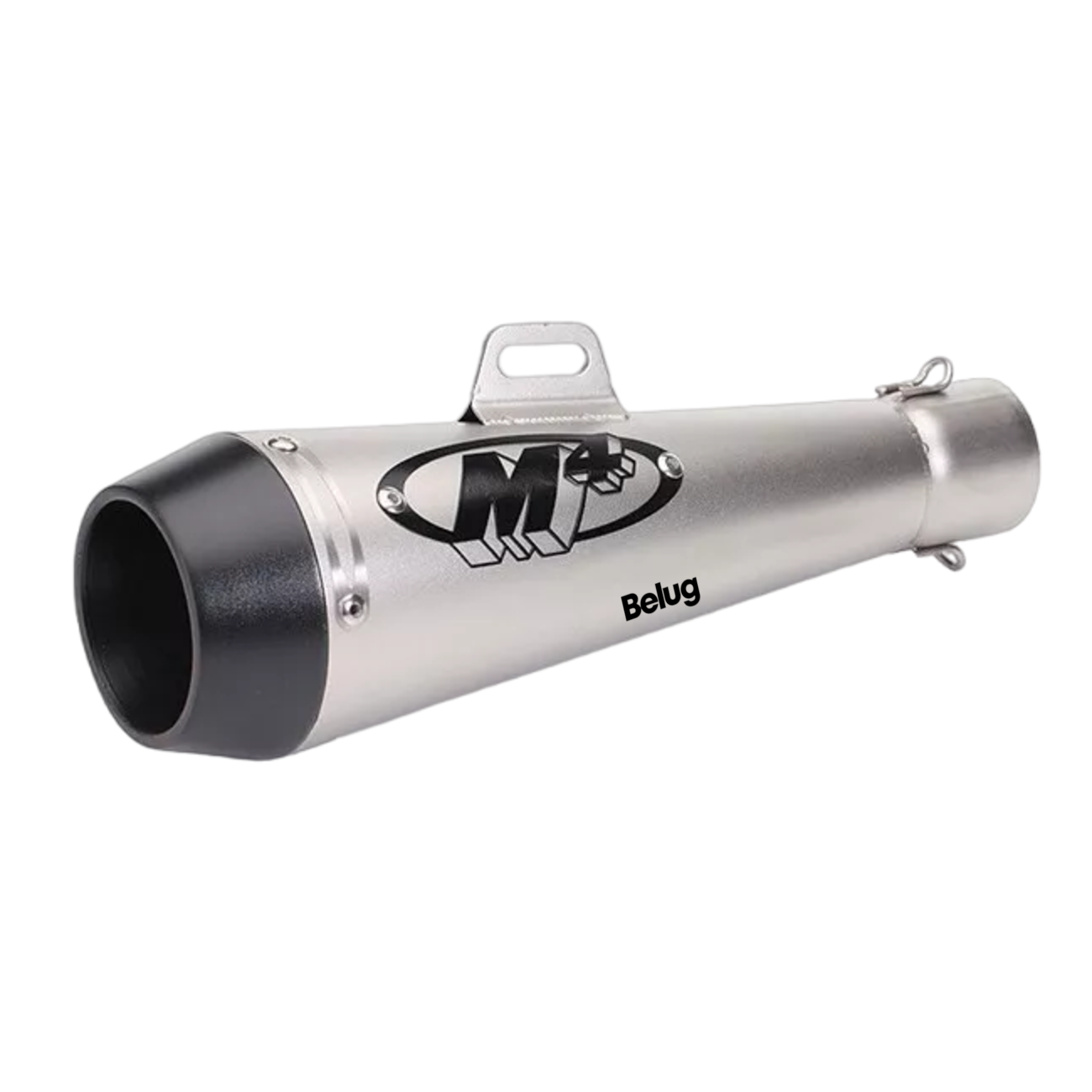 Escape Moto Belug Deportivo 51mm Acero Inoxidable Y Silenciador M4 Plata