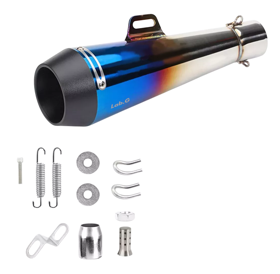 Escape Para Moto Deportivo Acero Inoxidable Y Silenciador M4 Plata