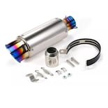 Escape Silenciador 51mm Universal Escape Deportivo Eo Safe Imports Esi-12383 Plata para Moto