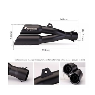 Foto 3 | Escape Deportivo de Moto con Silenciador de Acero Inoxidable 51mm EO Safe Imports Negro