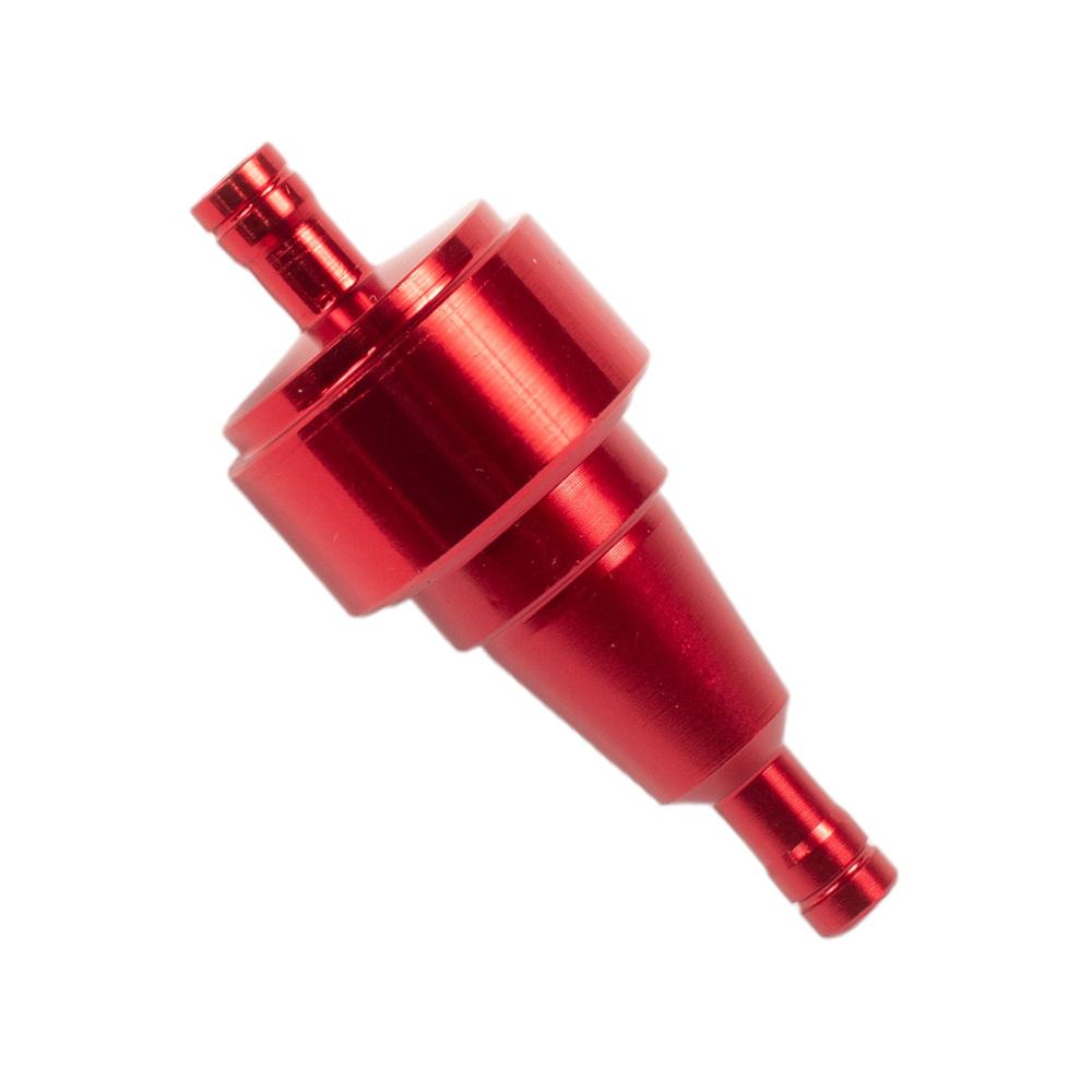 Filtro De Gasolina Metalico Rojo Universal Para Motocicleta Kinlley $190