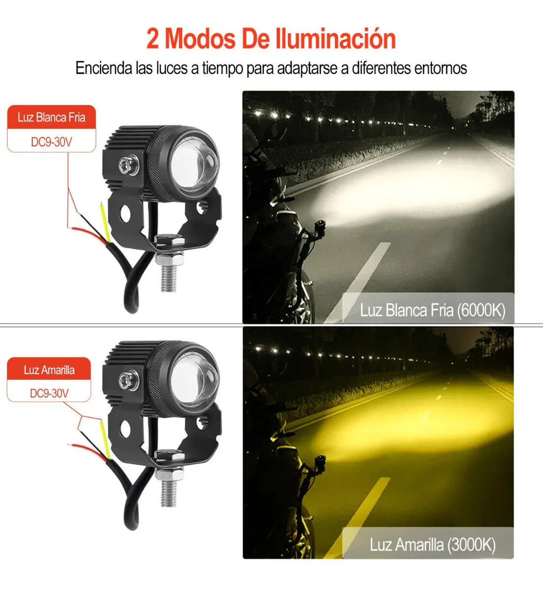 Foto 3 pulgar | Par de Faros de Lupa Doble Malubero para Auto/ Moto 60w