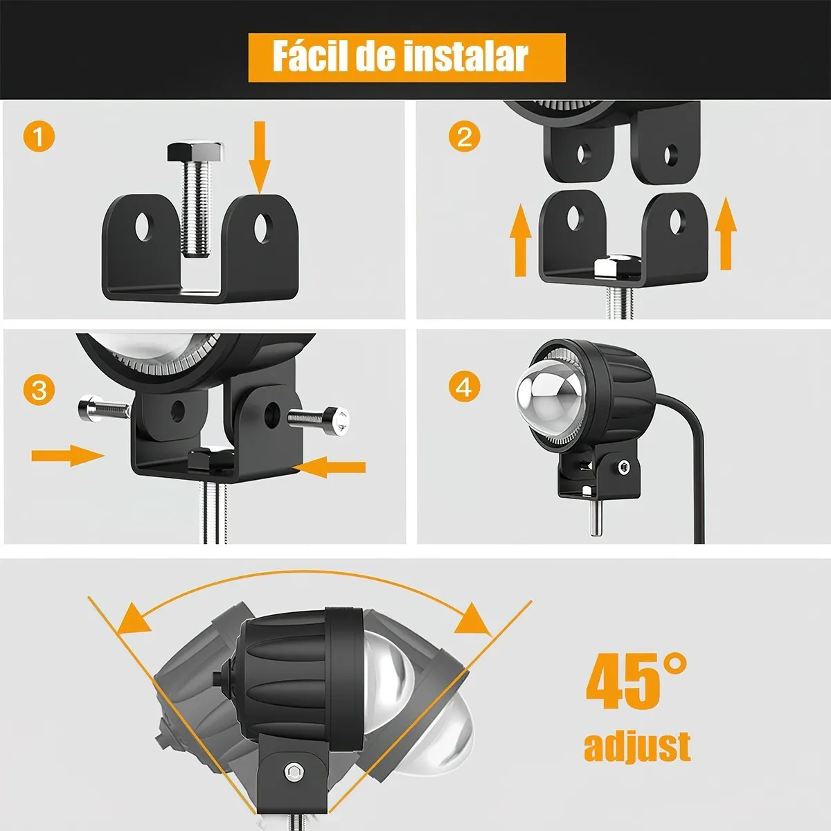 Foto 3 pulgar | Par de Faros de Lupa para Auto y Moto