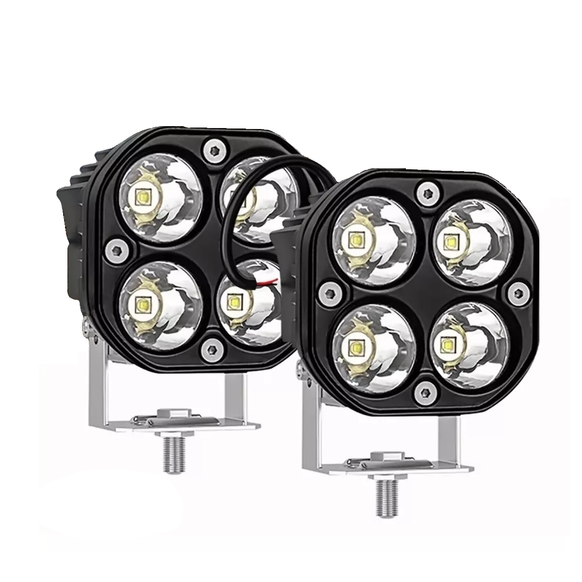 Faros Eo Safe Imports ESI-4589 color Negro 40w para Motocicleta o Jeep 1 Par