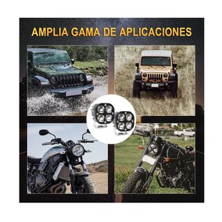 Foto 4 | Faros Eo Safe Imports ESI-4589 color Negro 40w para Motocicleta o Jeep 1 Par