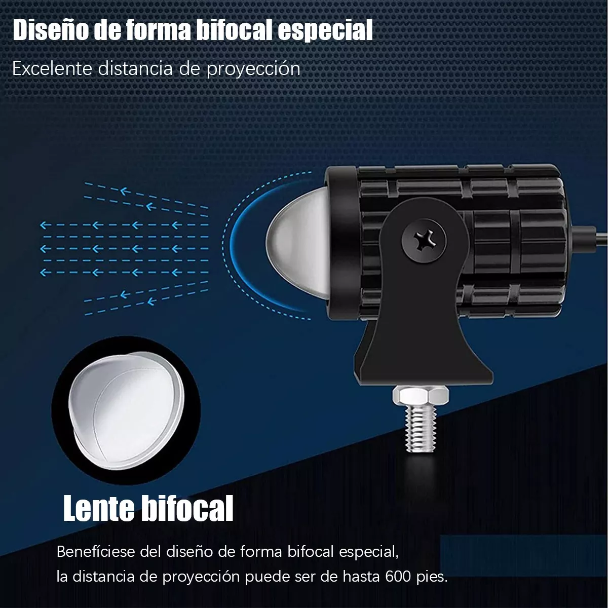 Foto 5 pulgar | Par Faros Luces Led Impermeable Para Motos Eo Safe Imports Esi-5434 color Negro