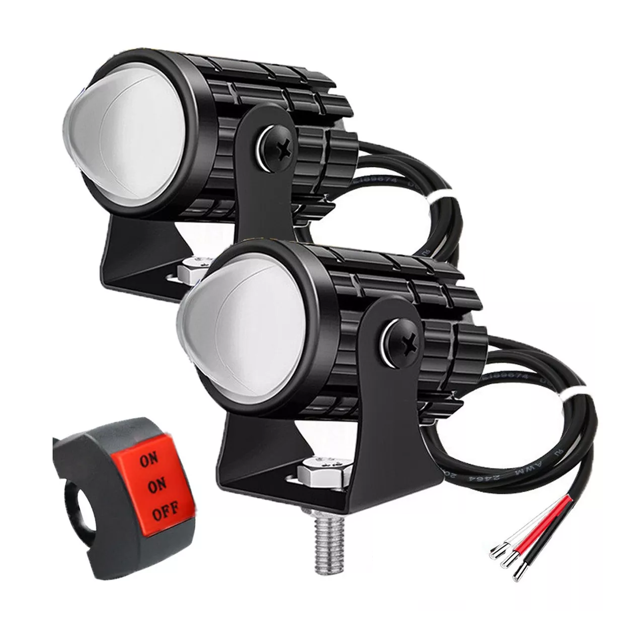 Faros Led Belug para Moto color Negro 2 Piezas