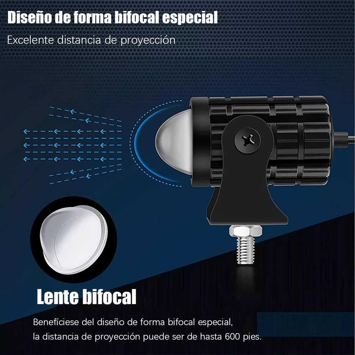 Foto 5 pulgar | Faros Led Belug para Moto color Negro 2 Piezas