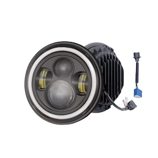 Foto 1 | Faro Led 7'' Redondo Jeep/moto | Alto/ Bajo | Ojos De Ángel Esi-6123 color Negro