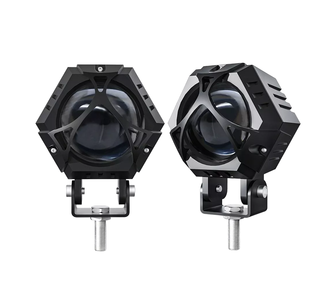 Foto 2 pulgar | Faros Auxiliares de Lupa BELUG color Negro 120W para Auto con Estrobo 2 Piezas